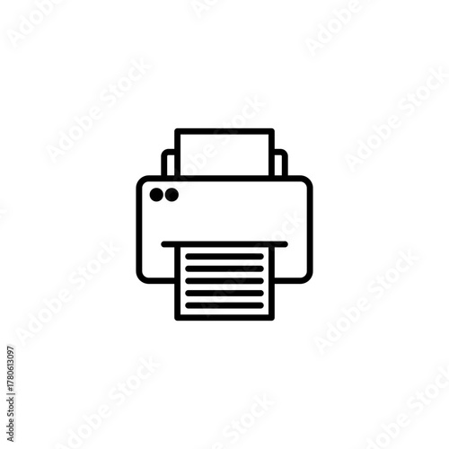 Print icon illustration, printer sign and symbol vector illustration, eps10.