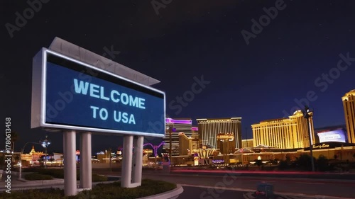Welcome to USA sign.