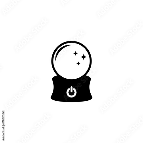 halloween crystal ball icon vector illustration, eps10.