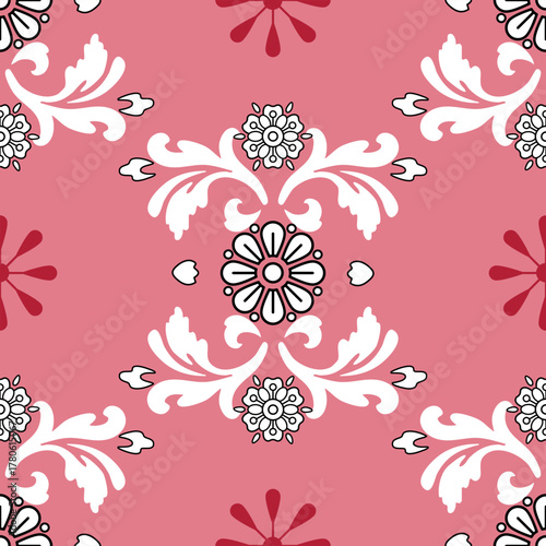 Geometric, ethnic oriental ikat seamless pattern treditional Design for background, carpet wallpaper, clothing, wrapping, batik, fabric, Vector illustration, embroidery style.  
