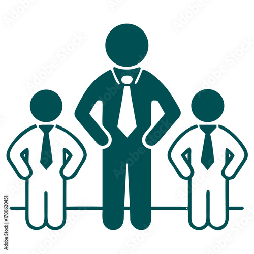 Business Leader Standing Confidently Silhouette leader, business, confident, success
