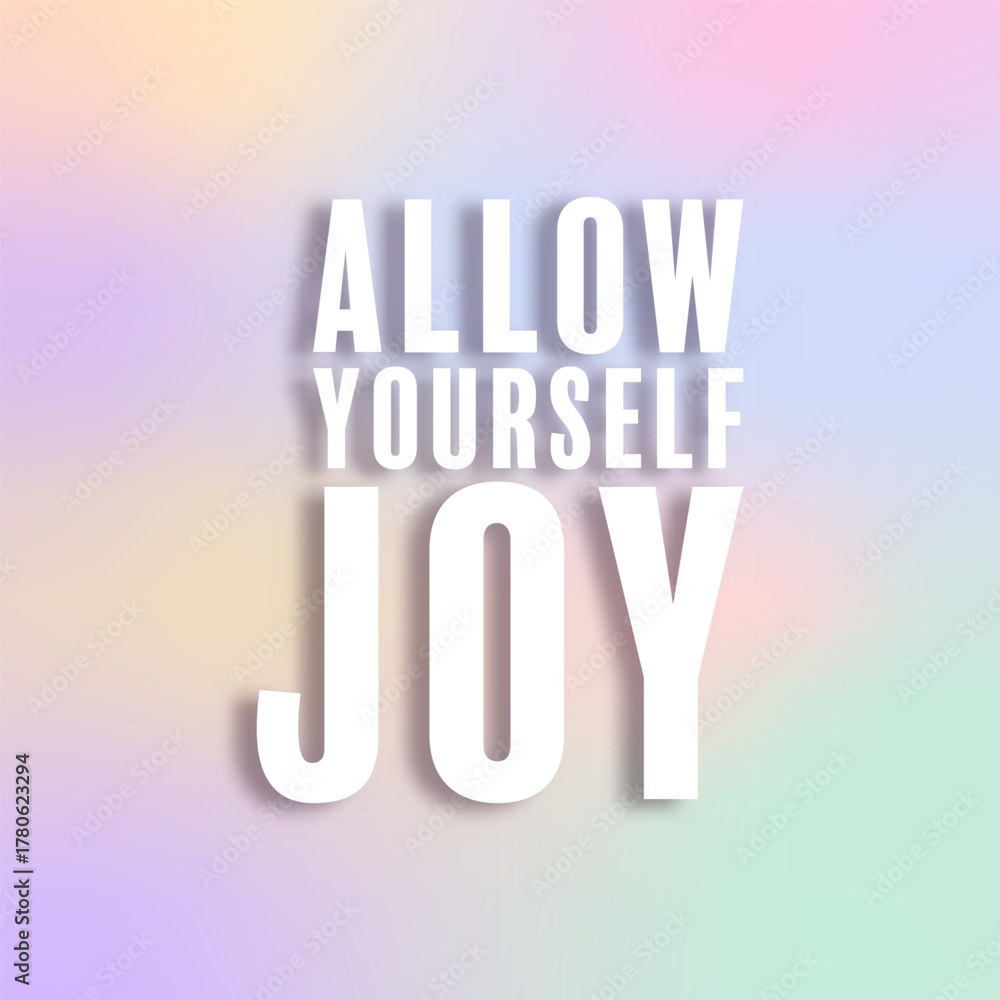 Obraz premium Short motivational quote on pastel gradient background