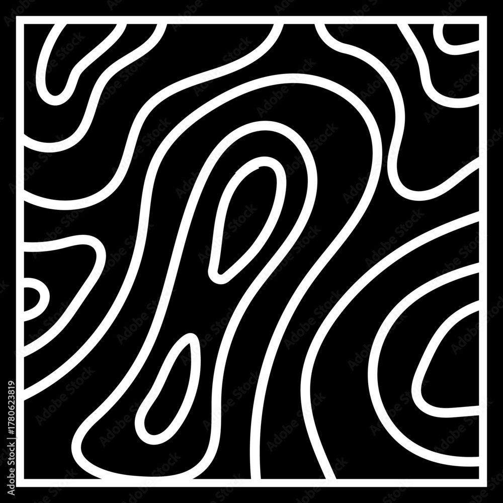 Fototapeta premium Topographic Map Icon