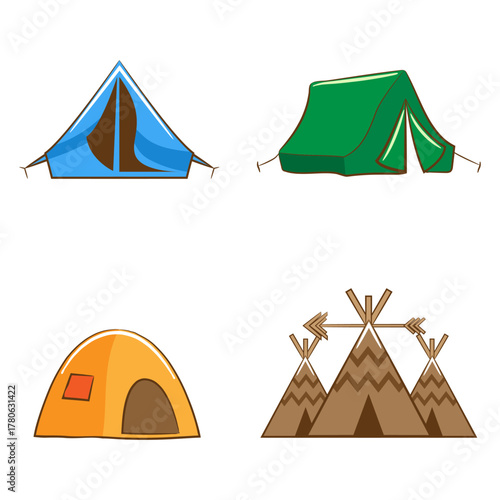 Collection of Various Camping Tents for Outdoor Adventures