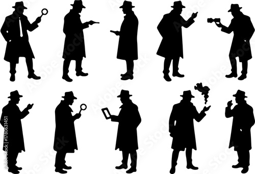 Classic Detective Silhouette Collection Bundle