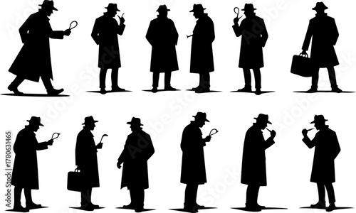 Classic Detective Silhouette Collection Bundle