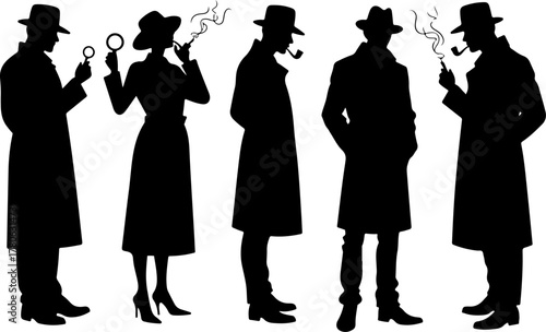 Classic Detective Silhouette Collection Bundle