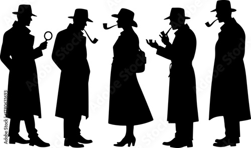 Classic Detective Silhouette Collection Bundle