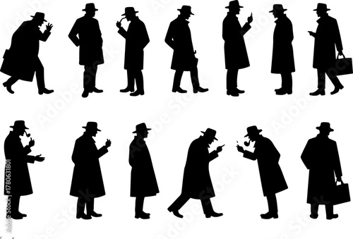Classic Detective Silhouette Collection Bundle
