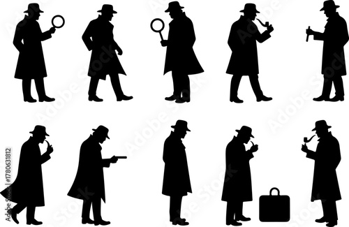 Classic Detective Silhouette Collection Bundle