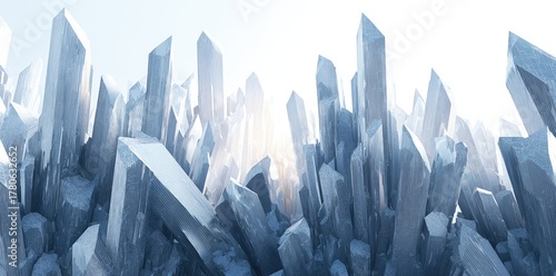 Abstract Futuristic Crystal Cityscape