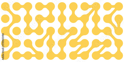 Diagonal metaball connected circles shape. Abstract nerve cell dots or computer nano net . Pattern of black metaballs isolated on white background. Metaball dot icon symbol set Set color metaballs set