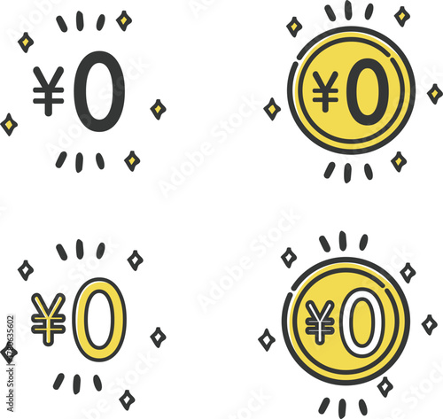 0円キラキライラストセット　ベクター
