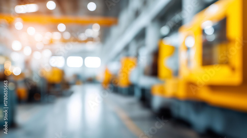 Wallpaper Mural Machine equipment in factory with defocused industrial background, faceless production machinery, manufacturing visualization detail, blurred facility setting, factory operations c Torontodigital.ca