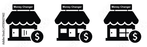 Money changer icon, vector illustration