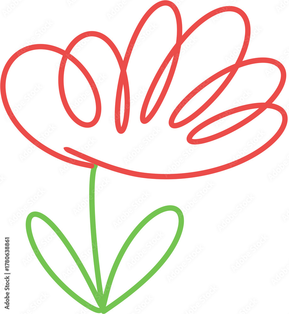 Obraz premium Flower 꽃 일러스트