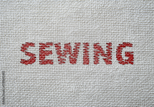 Sewing Text Effect Mockup