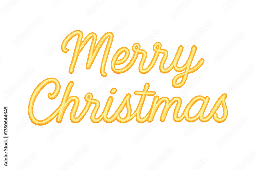 Fototapeta premium Merry christmas lettering in glowing orange script, creating a festive holiday greeting with a transparent background