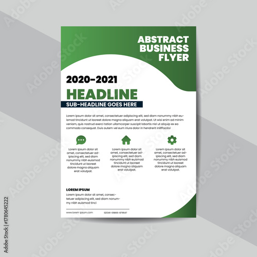 modern business design template with flyer and card layout