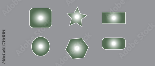 Geometric Shapes Collection on Dark Background