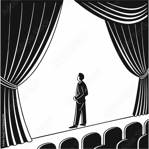 silhouette of a man in the window