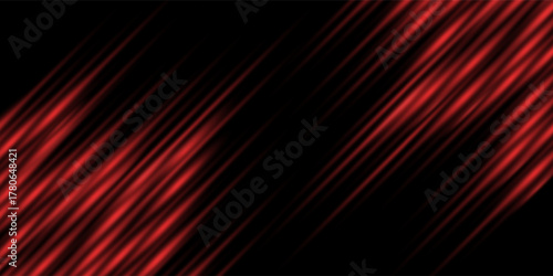Bright horizontal beam of light on black background. Glowing laser effect creating futuristic and sci-fi aesthetics. Suitable for technology, energy, speed and digital design themes.