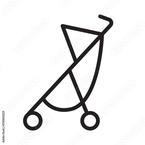 trolley icon on white background