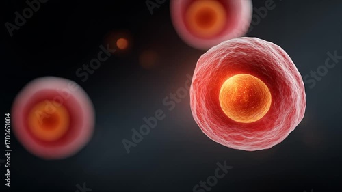 Alpha-Lipoic Acid molecules neutralizing free radicals inside cells, glowing golden antioxidant animation