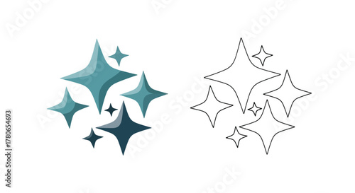 Dynamic graphic representation of gleaming light bursts, conveying a sense of pristine cleanliness, sparkling freshness, and a polished, radiant aesthetic