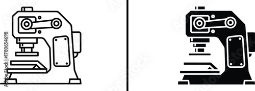 Mechanical Press Machine Icon – Industrial Metal Forming Equipment