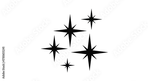 Sparkling Stars A Collection of Radiant Celestial Objects for Various Design Purposes