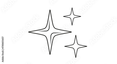 Sparkling Stars An Elegant Illustration of Shimmering Light and Radiance, Perfect for Design