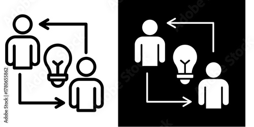 Knowledge Transfer  Icon Set Multiple Style Collection