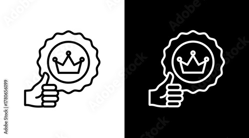 Satisfaction Guaranteed  White Icon Set Design