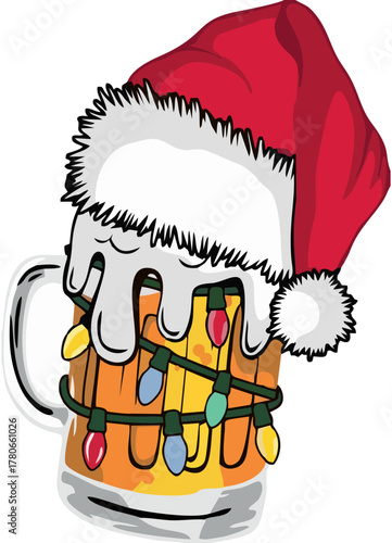 Christmass Beer Mugs with San...