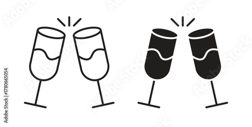 Cheers icon. Symbol, logo illustration. graphic icon set