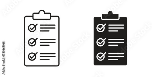 Checklist icon. Symbol, logo illustration. graphic icon set