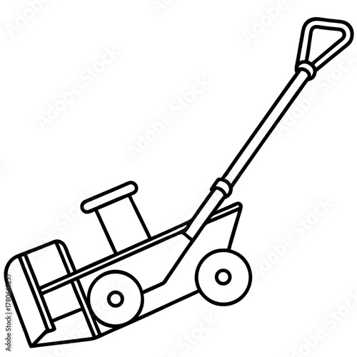 Plow line art vector