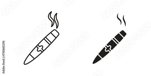 Cigar icon. Symbol, logo illustration. graphic icon set