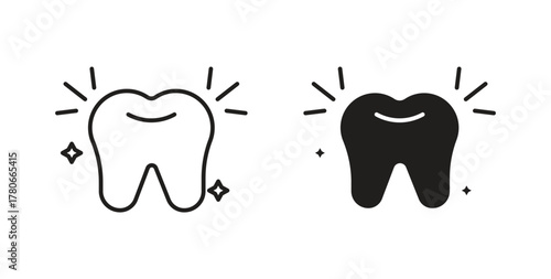 Clean teeth icon. Symbol, logo illustration. graphic icon set