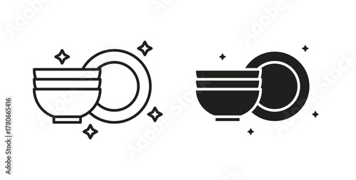 Clean plate icon. Symbol, logo illustration. graphic icon set