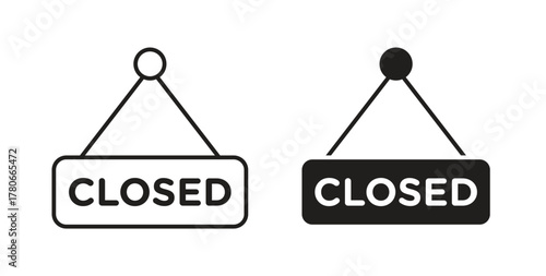 Closed icon. Symbol, logo illustration. graphic icon set