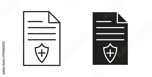 Contract coverage icon. Symbol, logo illustration. graphic icon set