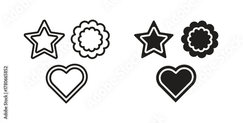 Cookie cutter icon. Symbol, logo illustration. graphic icon set