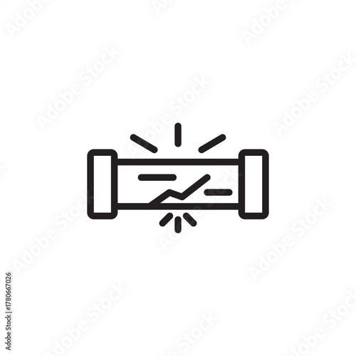 Corrosion icon symbolizing material deterioration and structural failure, representing modern asset integrity management, specialized material science, and industrial risk assessment systems.