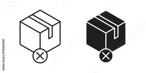 Delivery cancelled icon. Symbol, logo illustration. graphic icon set