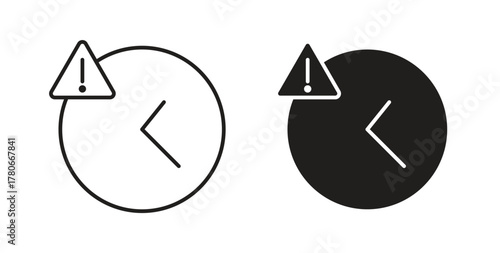 Delay icon. Symbol, logo illustration. graphic icon set