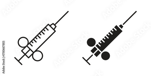 Dental needle icon. Symbol, logo illustration. graphic icon set