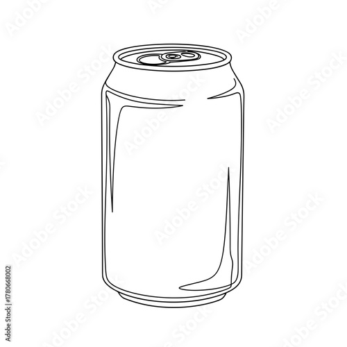 Outline of a soda can in minimalist style  