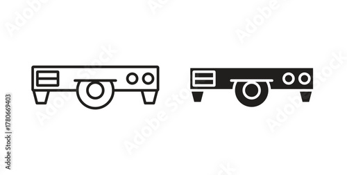 Dvd player icon. Symbol, logo illustration. graphic icon set